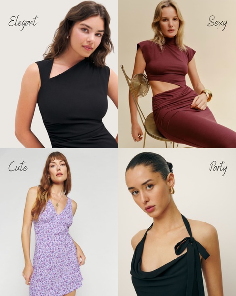 Shop Reformation Dresses by Style - Sustainable Fashion Favorites