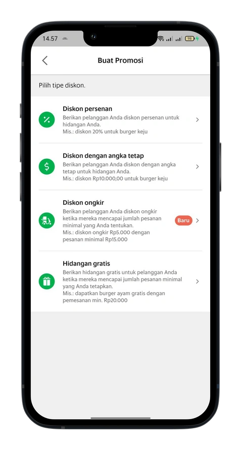 Mengatur promosi di aplikasi GrabMerchant