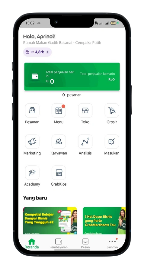 Mengatur promosi di aplikasi GrabMerchant