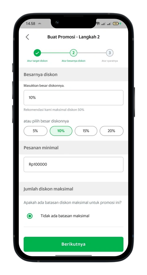 Mengatur promosi di aplikasi GrabMerchant