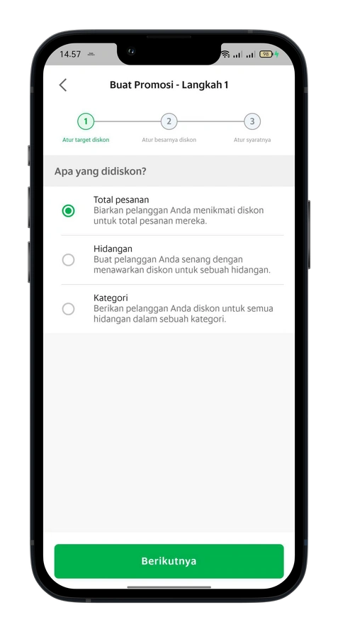 Mengatur promosi di aplikasi GrabMerchant