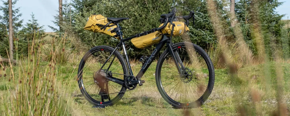 gravel bike with framebags