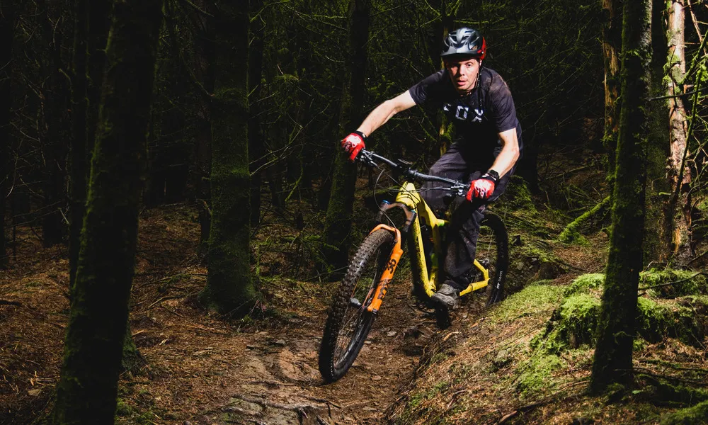 mountain biker on trail