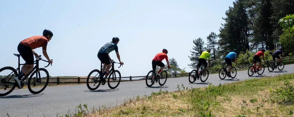 a group of road riders