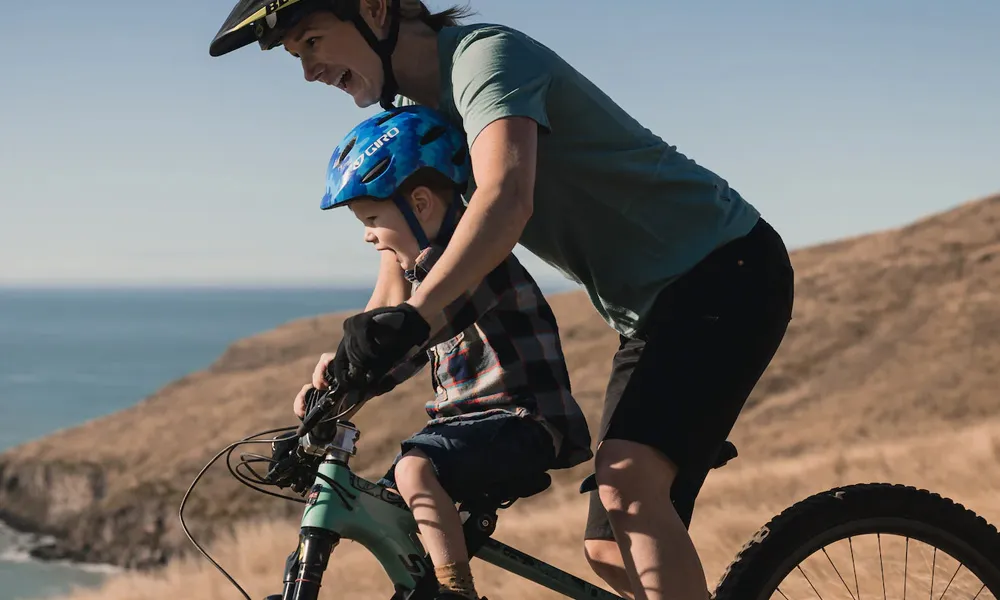 kids ride shot gun mother and child