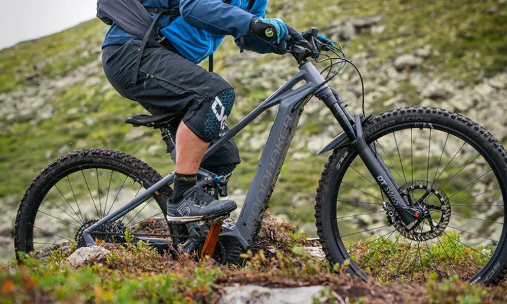 e-bike on mountain terrain magura brakes