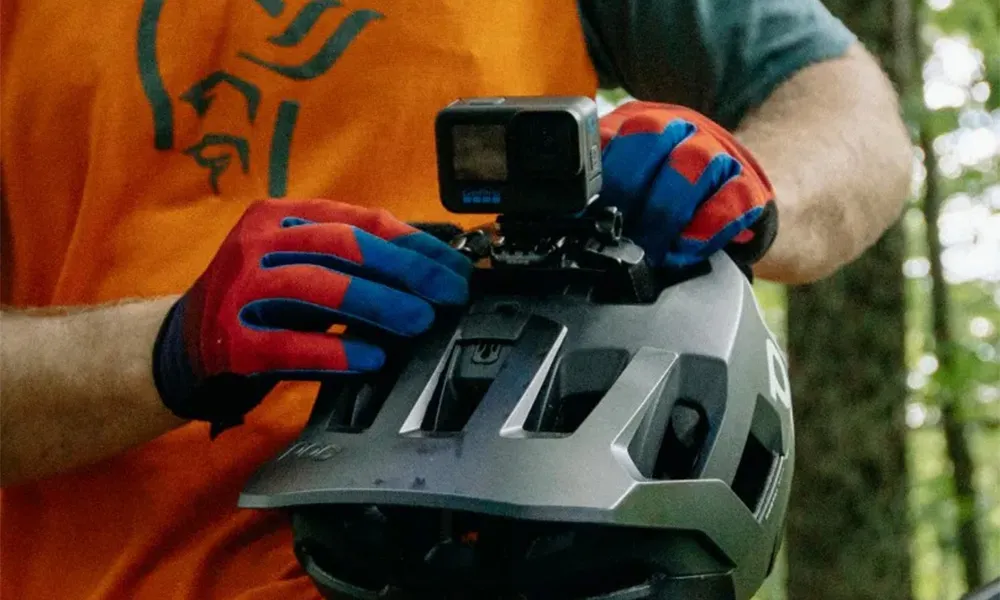 attaching a gopro camera to a bike helmet