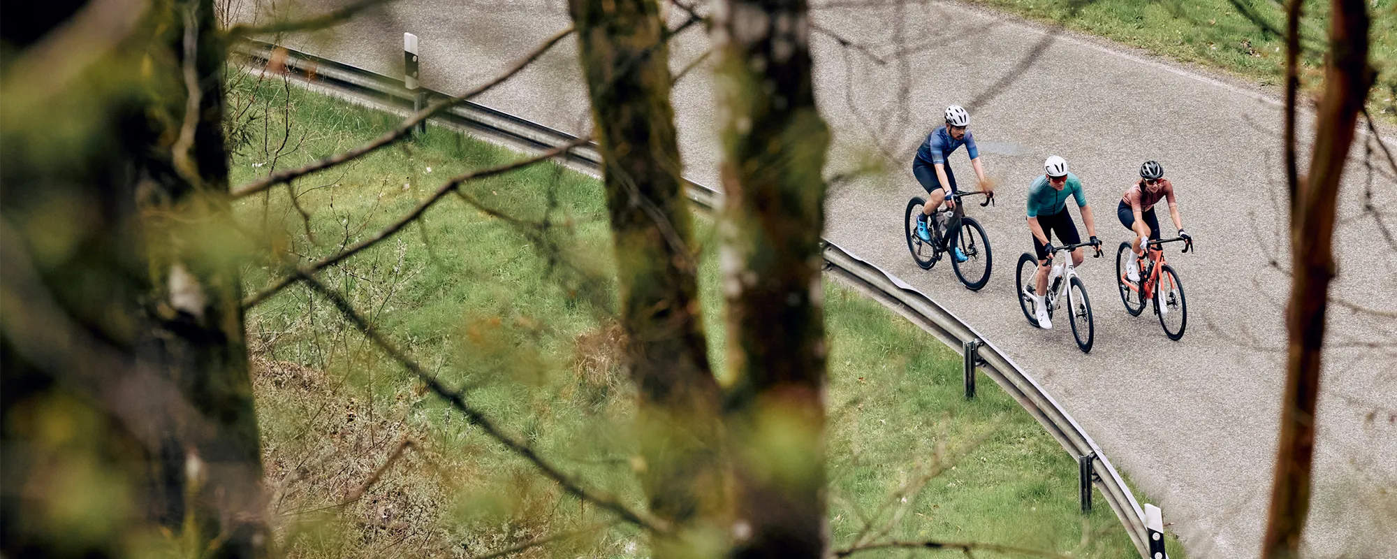 a group of road cyclists on Shimano equipped bikes