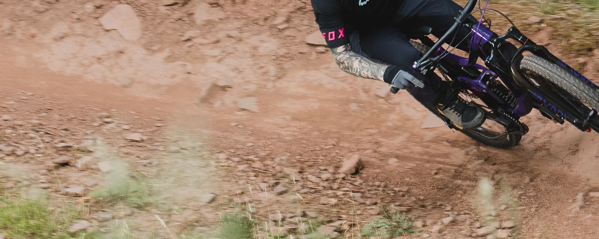 rider on dusty trail 