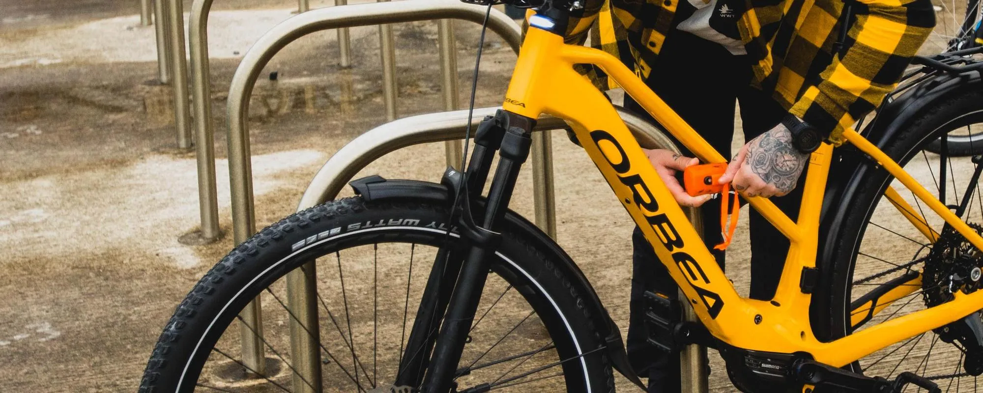 kryptonite lock on an orbea bike