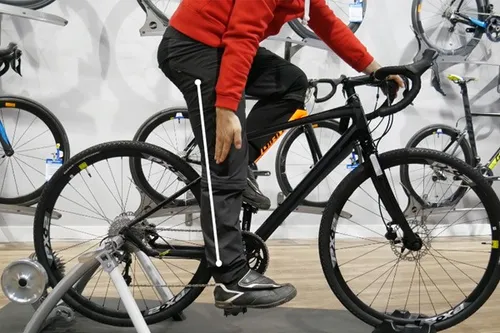 setting saddle height on a road bike