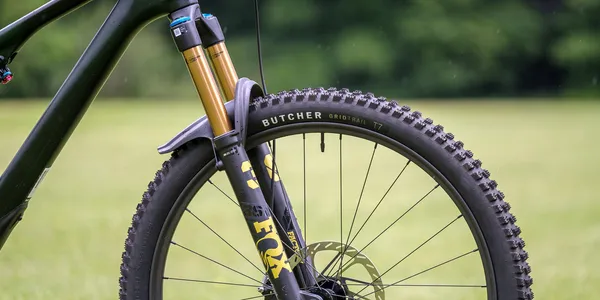 A Fox suspension fork on a Specialized Stumpjumper