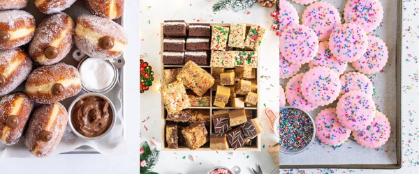 A collage of photos of baked goods by Cloudy Kitchen