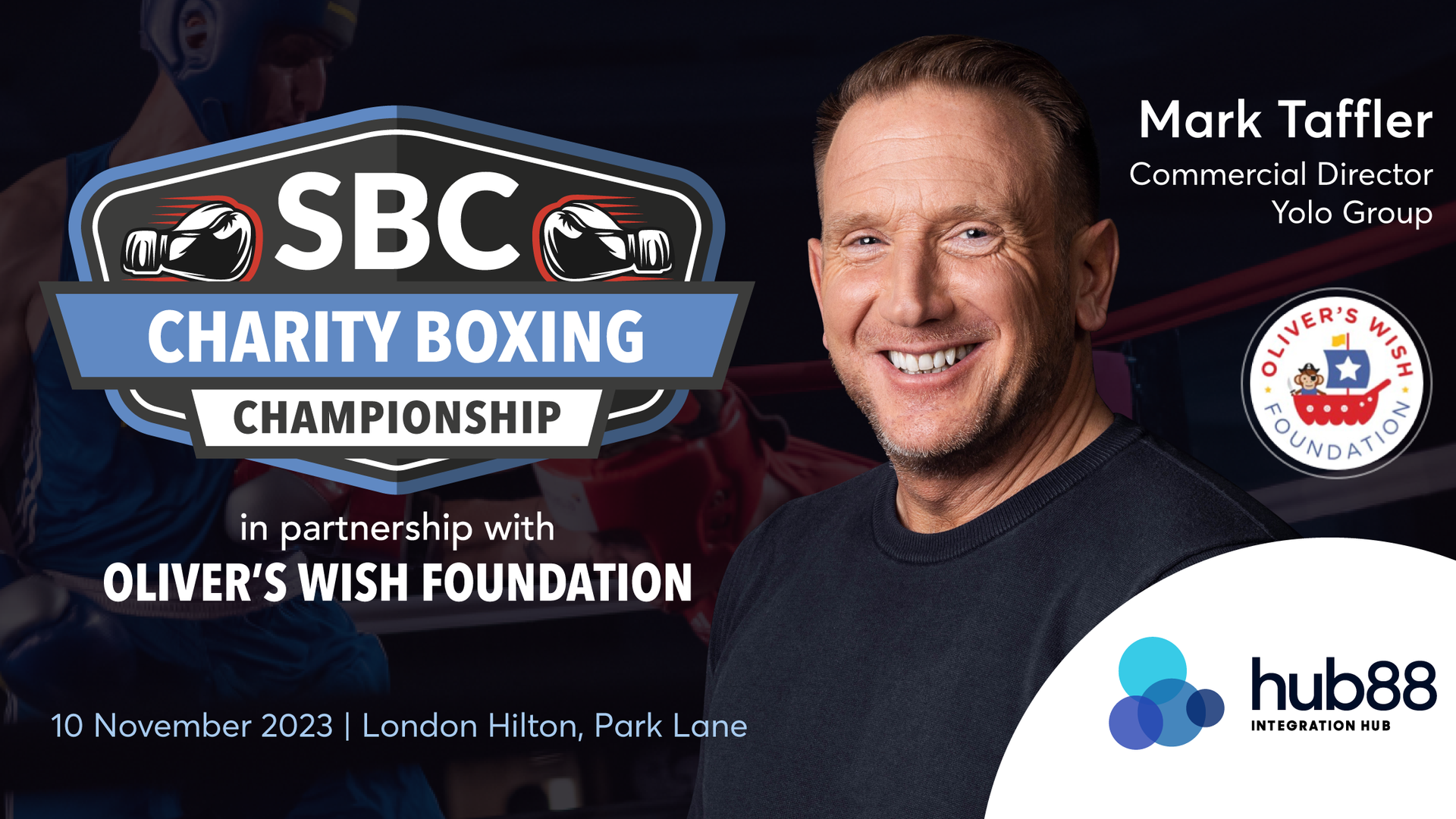 Cover Image for Hub88’s Mark Taffler takes to the ring to support Oliver’s Wish Foundation at the SBC Charity Boxing Championship