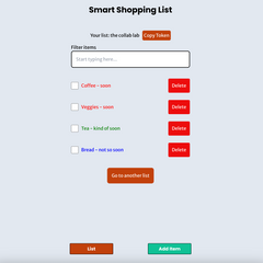 Smart Shopping List App
