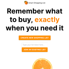 Smart Shopping List App