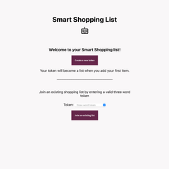 Smart Shopping List App