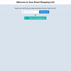 Smart Shopping List App