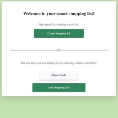 Smart Shopping List App