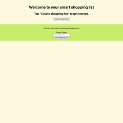 Smart Shopping List App