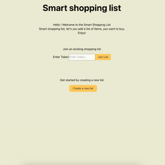 Smart Shopping List App