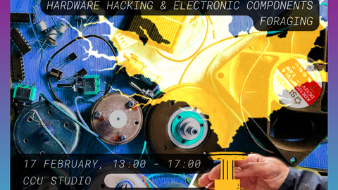 Permacomputing Workshop: Hardware Hacking & Electronic Components Foraging header image