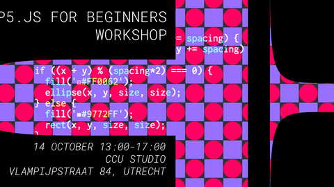 Creative Coding Essentials: p5.js voor Beginners workshop header image