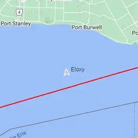 Sv Eloxy headed north towards Port Burwell