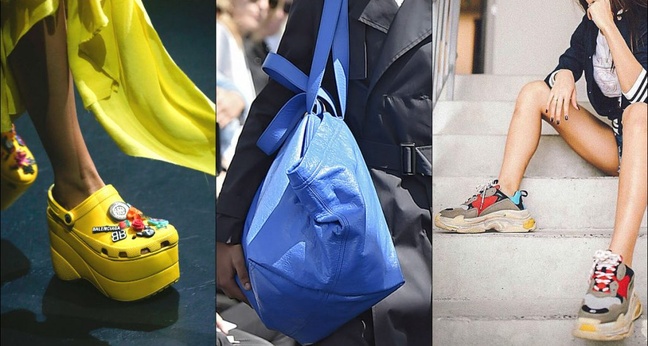 balenciaga product collage