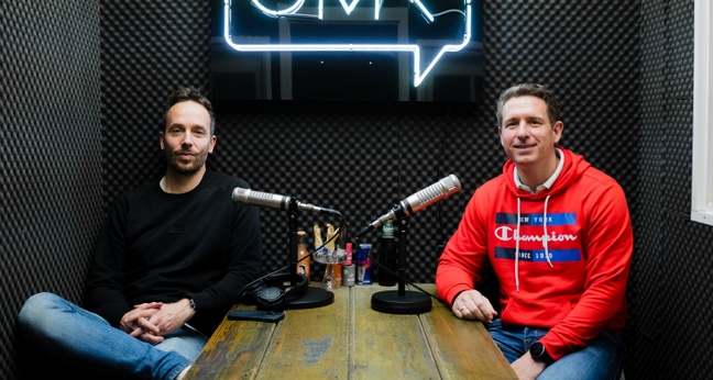 Philipp Westermeyer und Kai Wawrzinek nach der Aufnahme des OMR Podcasts