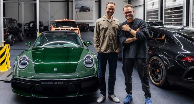 Philipp Westermeyer und Constantin Buschmann bei Brabus in Bottrop.