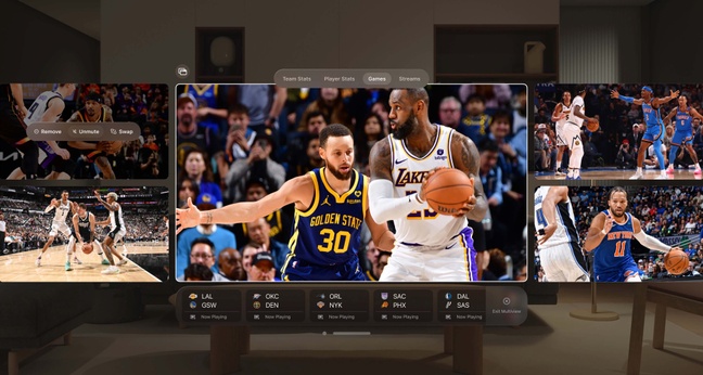 NBA via Apple Vision Pro