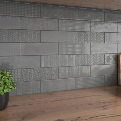 urbano graphite 3d mix backsplash