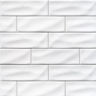 Subway Whisper in White Ceramic Glossy Tile