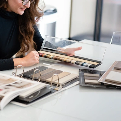 moxie kitchen designer browsing catalogues