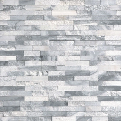 Rockmount Alaska Gray in Gray-Light Marble Multi Finish Stacked Stone Tile