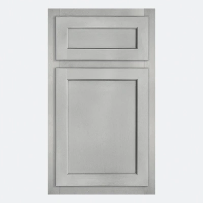 Metro Mist in Mist Wood Stain Traditional overlay Cabinet