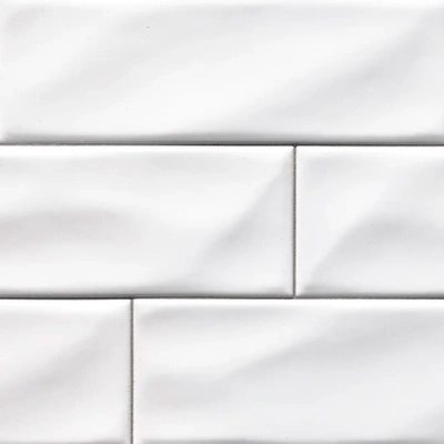 Subway Whisper in White Ceramic Glossy Tile