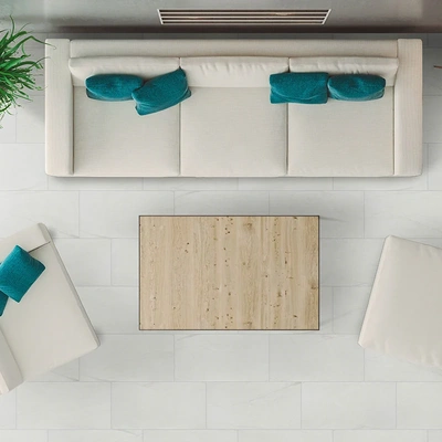 white durban porcelain floor living room