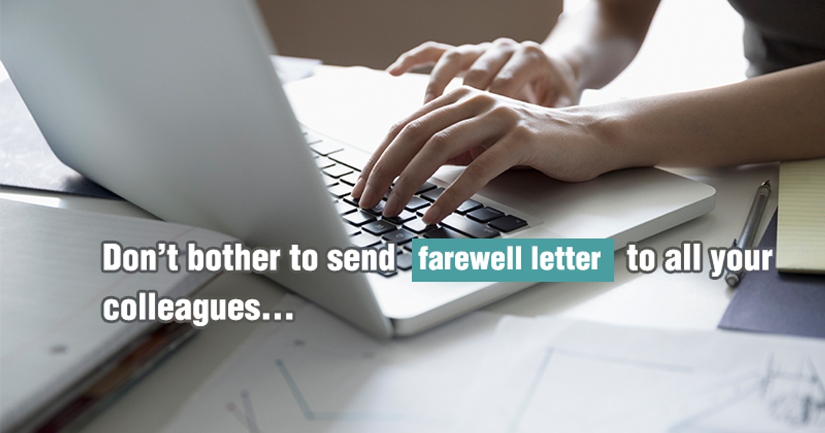 How to present your farewell letter professionally? - Jobsdb Hong Kong