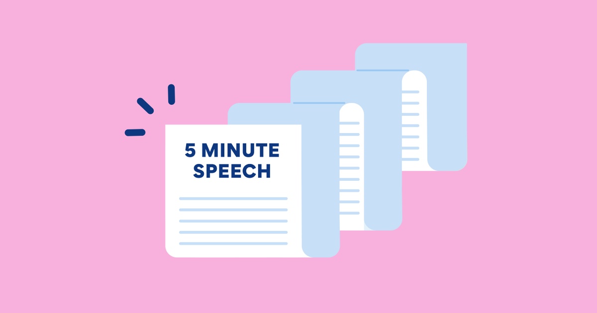 How many words is a 5minute speech? SEEK