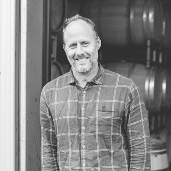 Thomas Brown, one of the two winemakers at the barrel room.