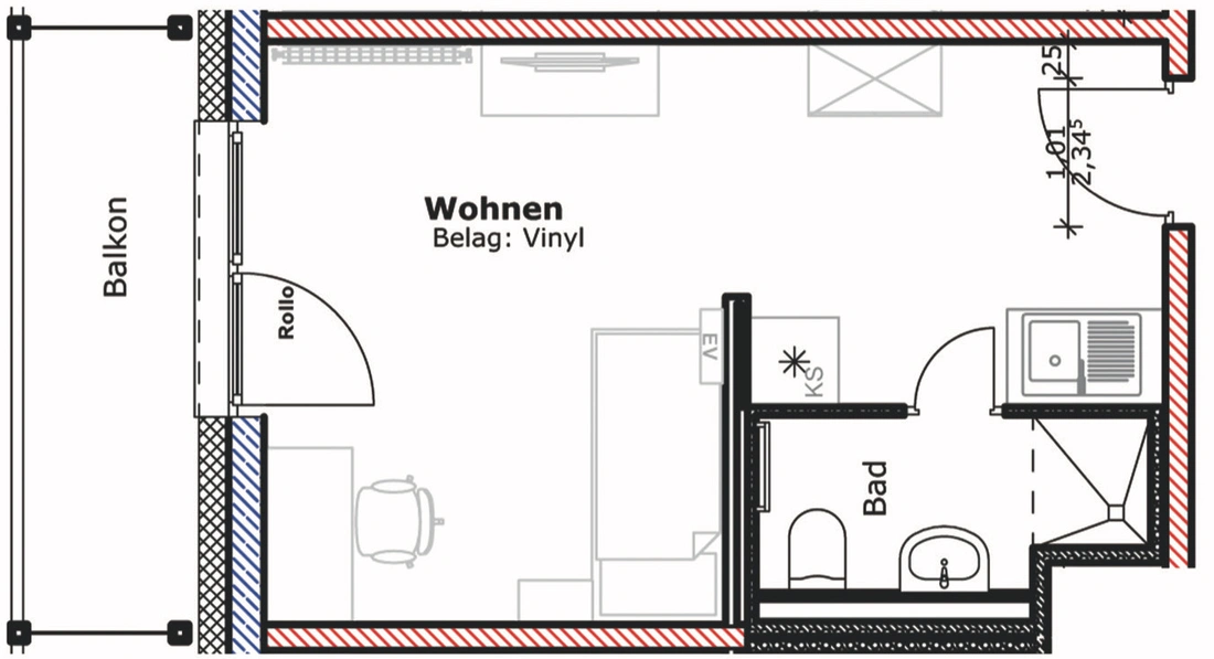 Floorplan Apartment Smart with balcony