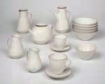 Photograph: Breakfast set by Lucie Rie. 