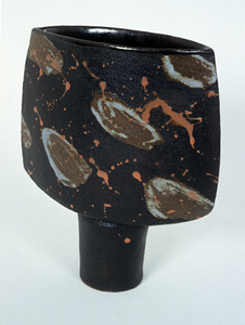 Photograph: John Maltby NCM 1996-278. Vase ‘Suffolk Church’ c 1993. Stoneware; painted decoration