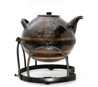 Photograph: 6.5 gallon tea pot by Michael Cardew at Winchcombe Pottery. 