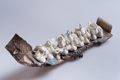 Photograph: Trinket 1, (stoneware sculpure by) Neil Brownsword, 2011