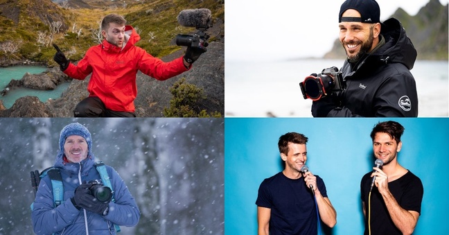 Fotografen mit Youtube-Kanal: Stefan Schäfer, Benjamin Jaworskyj, Stephan Wiesner, Daniel Stefan Hafner und Daniel Waschnig (von oben links nach unten rechts) Fotos: Privat