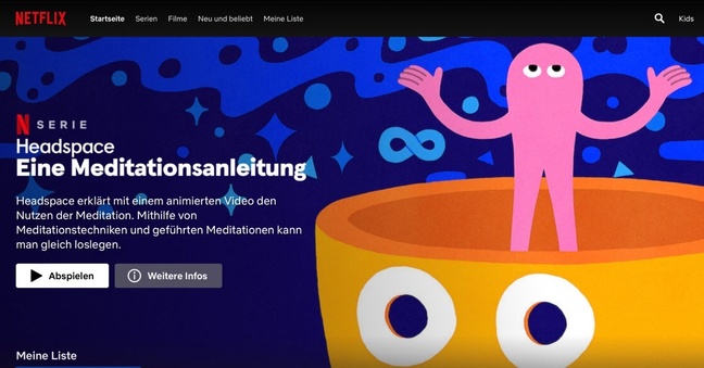Das Startup Headspace hat 2021 bei Netflix eine eigene Meditationsserie gestartet.