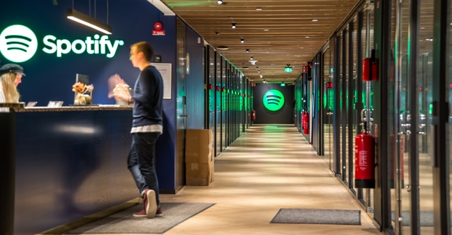 Das Spotify-Büro in Stockholm ist der Hauptsitz des Streaming-Riesen